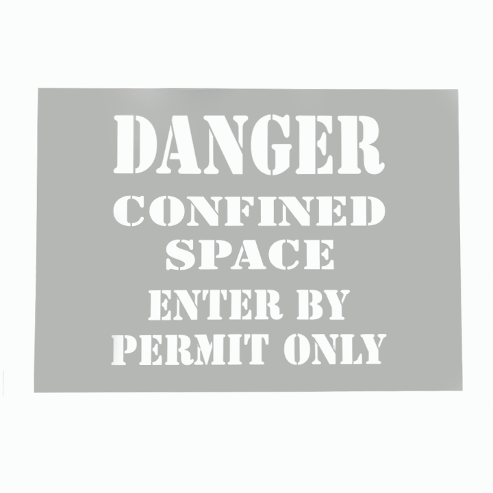 C100023 Stencil Confined Space 10x14 Mymfa Shop