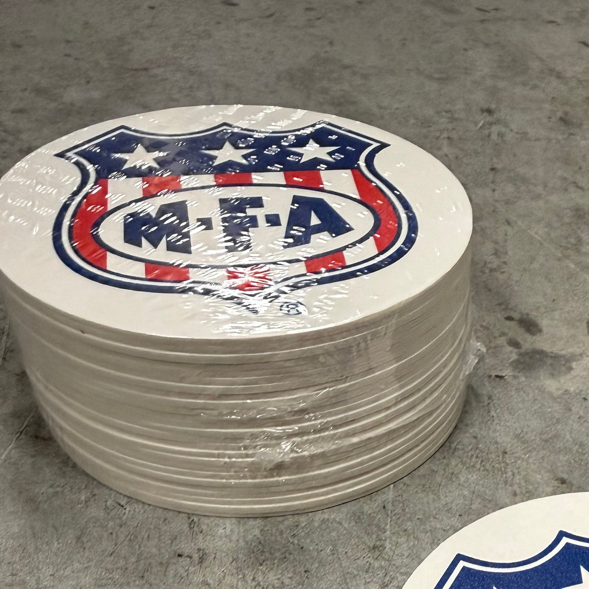 C100350 | MFA Shield Pulpboard Coasters | 25 PK – myMFA Shop
