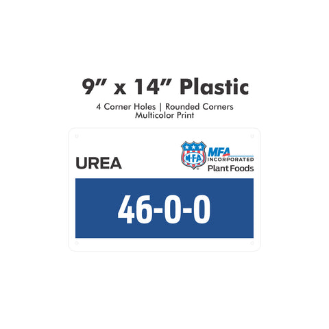 46-0-0 Urea | 9x14 | Poly Fertilizer Sign