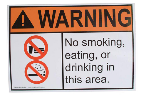 C100040 | Decal | No Smoking, etc. 10x7