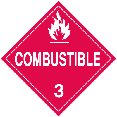 C100057 | Placard | Combustible