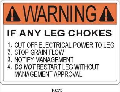 C100081 | Sign | If Any Leg Chokes 10x14