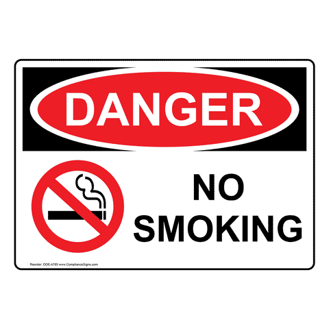C100088 | Sign | Danger No Smoking 10x14