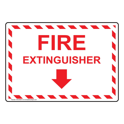 C100091 | Sign | Fire Extinguisher/Arrow 10x14