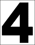 C100115 | Decal | 9" Number 4