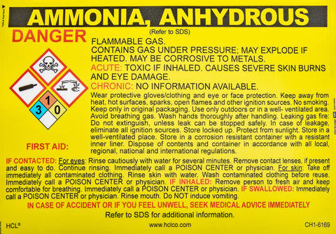 C100245 | Flamm Gas First Aid Instructions | Decal