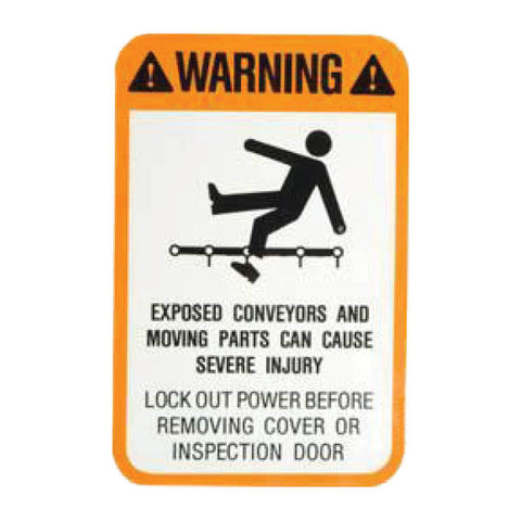 C100027 | Decal | Warning Exposed Conveyors 4x6