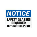 C100089 | Sign | Safety Glasses Required 10x14