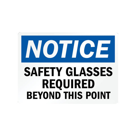 C100089 | Sign | Safety Glasses Required 10x14