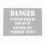 C100023 | Stencil Confined Space 10x14