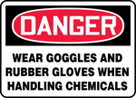 C100025 | Decal | Wear Chem Type Goggles 10x14